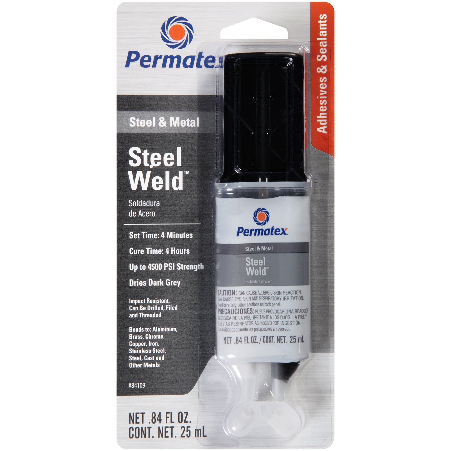 Permatex 84109 PermaPoxy 4 Minute Multi-Metal Epoxy, 0.84 oz.