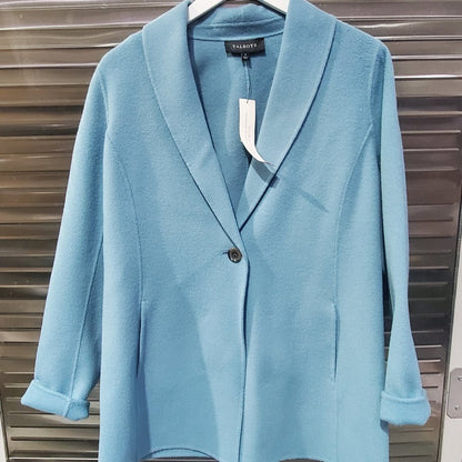 SHAWL COLLAR DOUBLE FACE BLAZER,CORSICA SEA