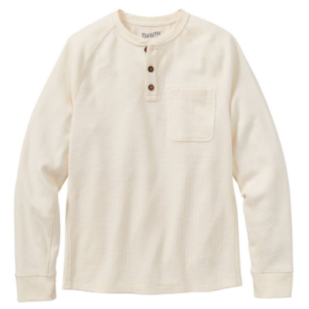 Men's Burly Thermal Standard Fit Henley, 50311 BIX XLG