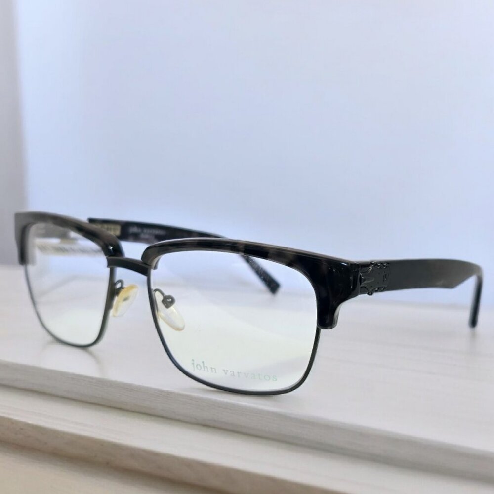 John Varvatos Eyeglasses V153 54-16-145 Smoke/Tortoise 751286290066