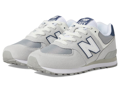 New Balance Kids 574 V1 70s Racing Lace-up Sneaker, Grey, 1 US Unisex Little