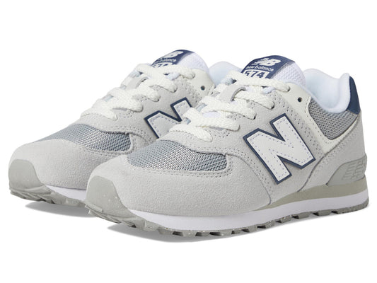New Balance Kids 574 V1 70s Racing Lace-up Sneaker, Grey, 1 US Unisex Little