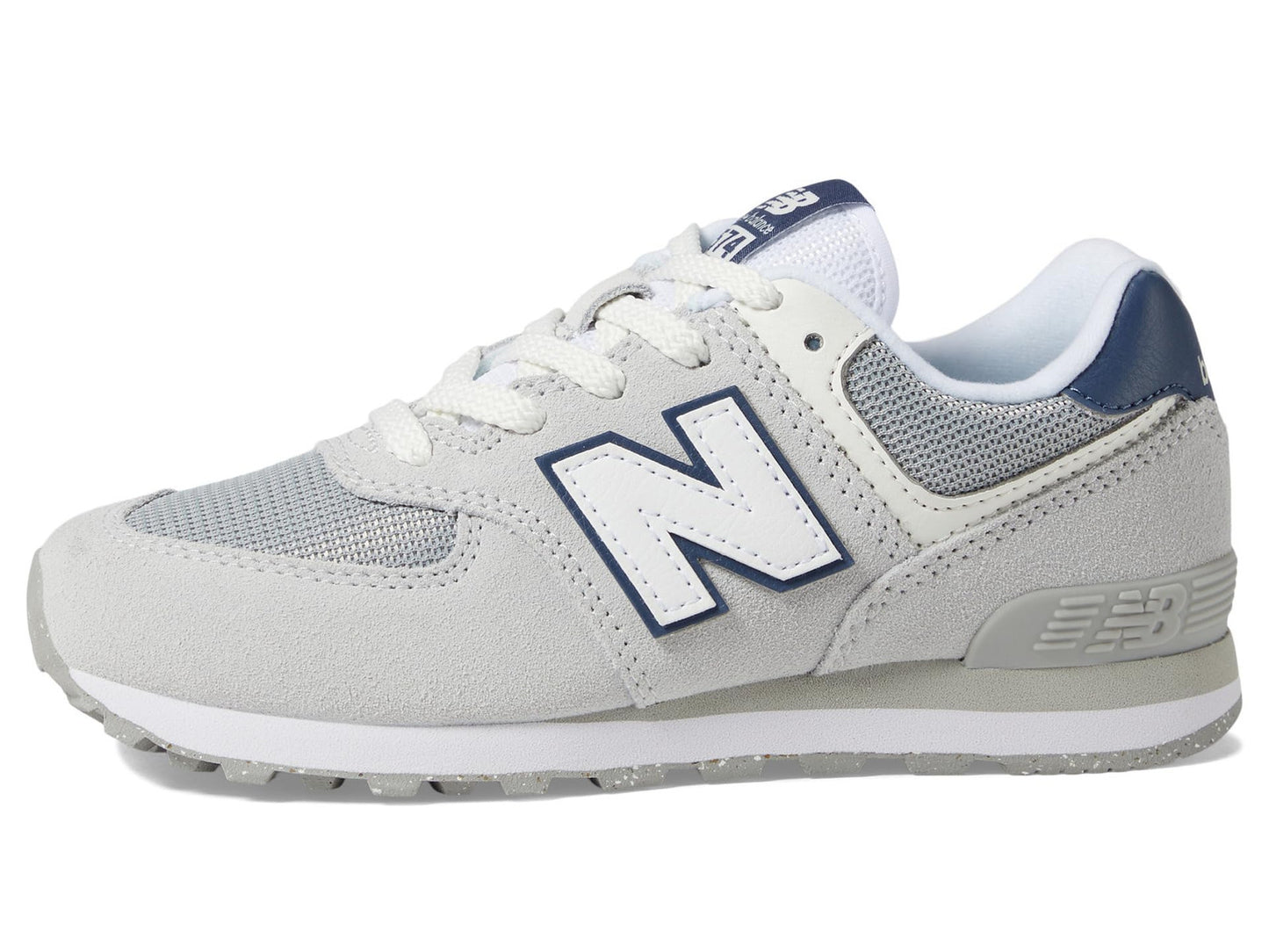 New Balance Kids 574 V1 70s Racing Lace-up Sneaker, Grey, 1 US Unisex Little