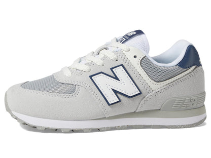 New Balance Kids 574 V1 70s Racing Lace-up Sneaker, Grey, 1 US Unisex Little