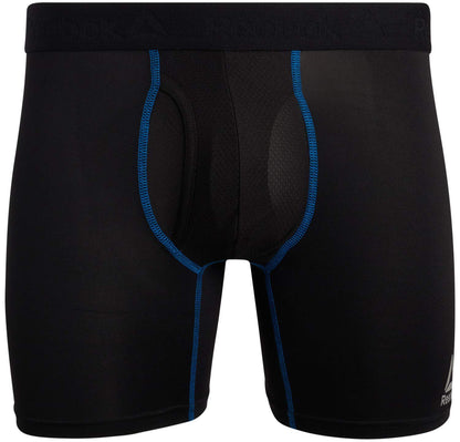Reebok Men's Boxer Briefs - 4 Pack Soft Performance Boxers for Men w Fly Pouch