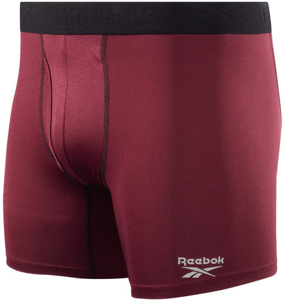Reebok Men's Boxer Briefs - 4 Pack Soft Performance Boxers w Fly Pouch, Medium