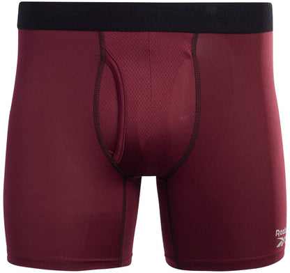 Reebok Men's Boxer Briefs - 4 Pack Soft Performance Boxers w Fly Pouch, Medium