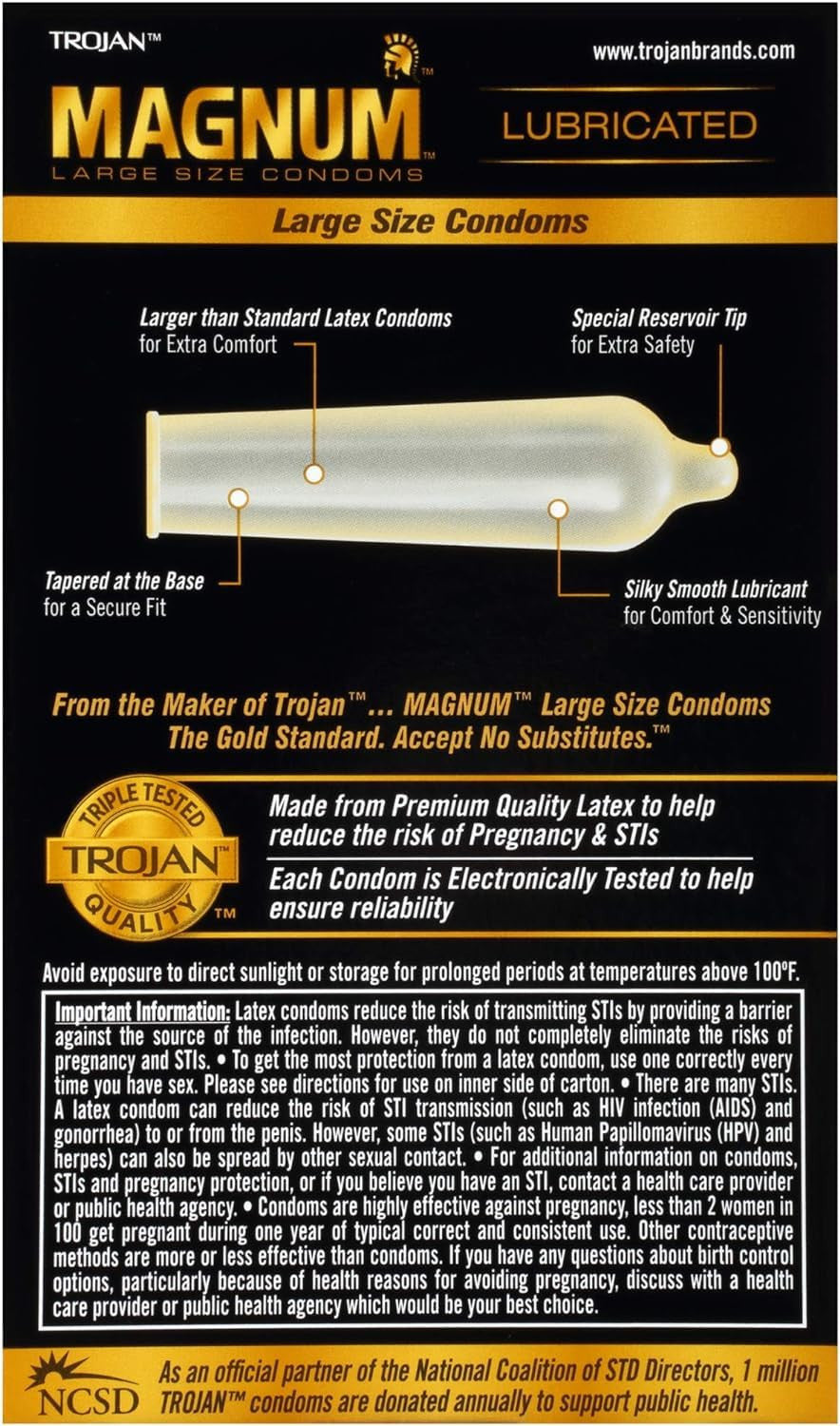 Trojan Magnum X-Large Condoms - 12 Pack TJ64712