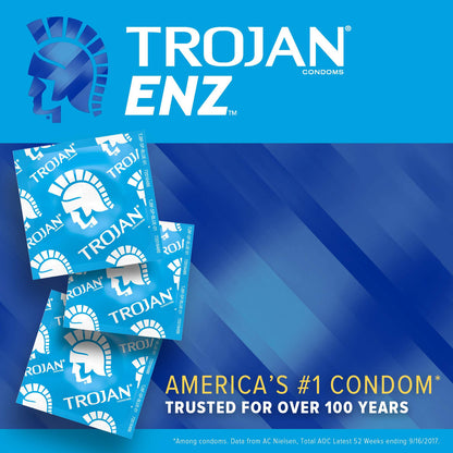 Trojan ENZ Armor Spermicidal Lubricated Condoms - 12 Count (Packaging May Vary)