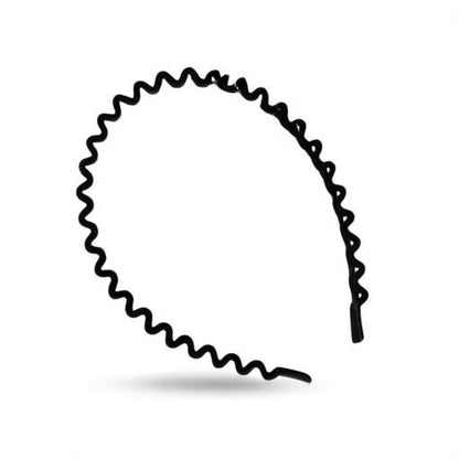 The Wholesale Outlet black wavy hair headband with a flexible, grip-focused design for secure styling.