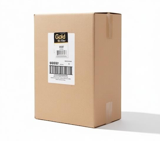 The Wholesale Outlet NAPA Gold 6637 air filter in a cardboard shipping box with product label