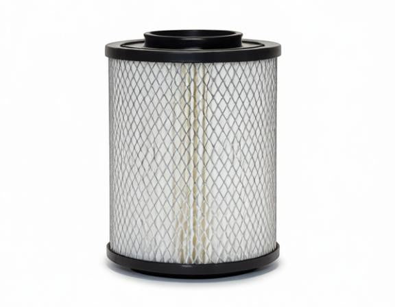 The Wholesale Outlet NAPA Gold 6637 cylindrical cellulose air filter with a protective metal mesh screen.