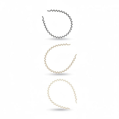 The Wholesale Outlet Goody wavy hair headband set in black, brown, and beige for secure, comfortable styling.