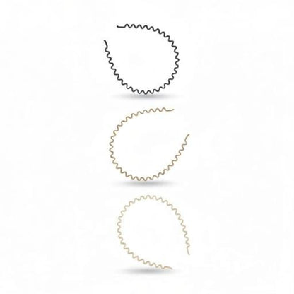 The Wholesale Outlet Goody wavy hair headband set in black, brown, and beige for secure, comfortable styling.