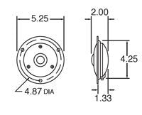 Truck-Lite Flush Mount 5-1/2'' Bulb Replaceable 3693W