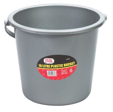 Bucket With Handle 10 L Gray Plastic TYG4729 IIT Bucket