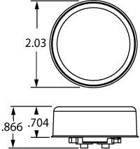 Truck-Lite 3051A Marker, Clearance LED 2'' Round Amber