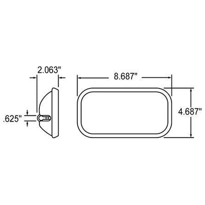 Truck-Lite (7450 Tube Mount Mirror