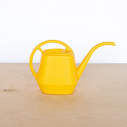 Bloem Aqua Rite Watering Can: 56 Oz - Earthy Yellow - Large Capacity, Extra Long Spout, Durable Plastic, One Piece Construction, for Indoor & Outdoor Use, Gardening