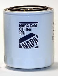 Napa 1051 Oil Filter Gold, Spin-On Lube Filter 4.338" 3.66" 538836R1 1069954M91