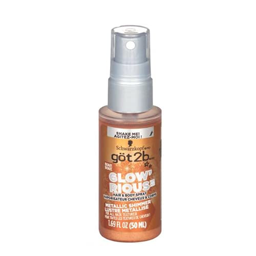 got2b GLOW'RIOUS Metallic Shimmer Hair Glitter & Body Glitter Duel Spray