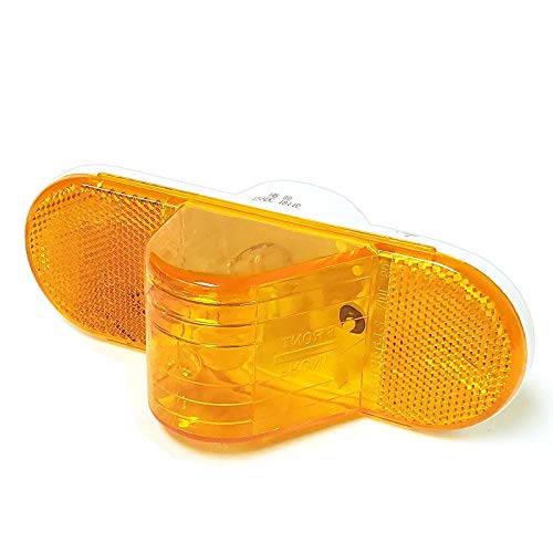 Truck-Lite 60 Series 60215Y Incandescent Yellow Oval Grommet Horizontal Mount PL-3 12V Pallet Side Turn Signal Light/Lamp