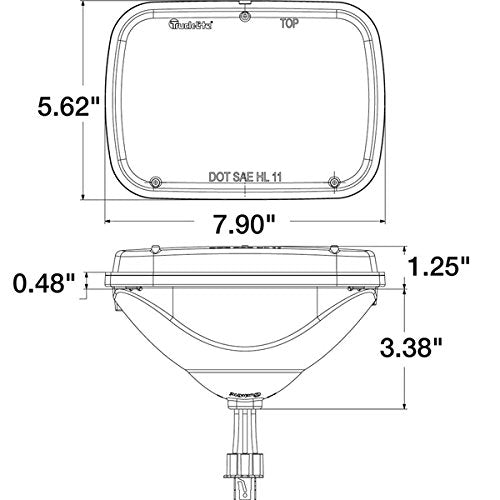 Truck-Lite 27450C LED 5"x7" Headlamp Pack of 2