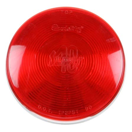 Truck-Lite 40242R LENS, 12V, 1 BULB, SUPER 40, PL-3, ROUND, RED, STOP/TURN/TAIL, INCANDESCENT