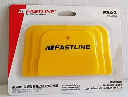 FASTLINE Commercial Grade Standard Plastic Spreader Assortment (3"X4"; 3"X 5"; 3"X6") Made in The USA