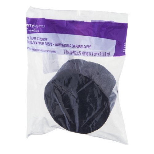 PartyExpress Crepe Paper Streamer Black