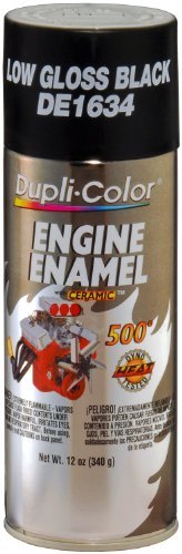 Dupli-Color DE1634 Ceramic GM/Chrysler Low Gloss Black Engine Paint - 12 oz. Color: GM/Chrysler Low Gloss Black, Model: DE1634, Outdoor&Repair Store