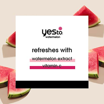 Yes To Watermelon Refreshing Jelly Mask, Quenching Lightweight Gel Mask That Helps Soften & Lightly Hydrate Skin, With Antioxidants, Lycopene & Vitamin C, Natural, Vegan & Cruelty Free, 3 Fl Oz