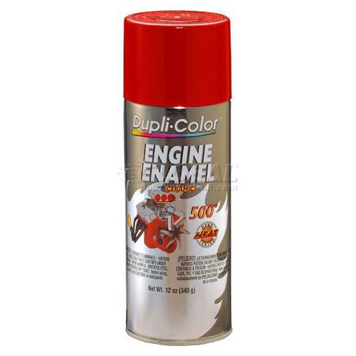 Dupli-Color DE1632 Ceramic Chrysler Industrial Red Engine Paint - 12 oz.