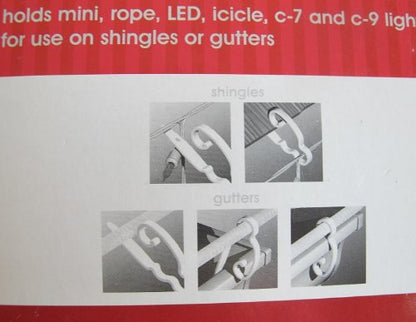 All Purpose Shingles or Gutters Light Hooks - 50 pcs