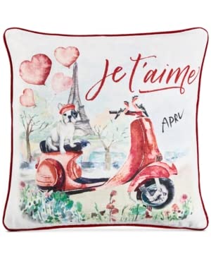 Lacourte Paris Dog 20" Square Decorative Pillow