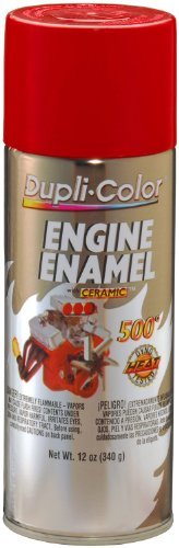 Dupli-Color DE1653 Ceramic Red Engine Paint - 12 oz. Color: Red, Model: DE1653, Car & Vehicle Accessories / Parts