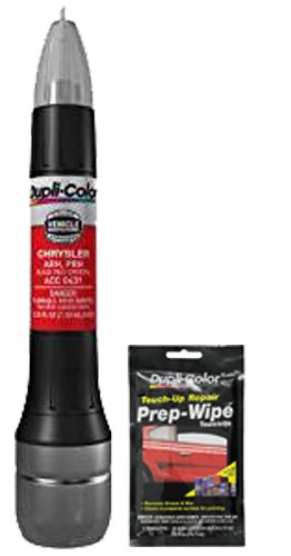 Dupli-Color ACC0431 Blaze Red Crystal Exact-Match Scratch Fix All-in-1 Touch-Up Paint for Chrysler Vehicles (ARH,PRH) Bundle with Prep Wipe Towelette (2 Items)