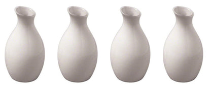 BVJGG4 3-7/8 High Ceramic Jug Vase, 4", White (Fоur Paсk)