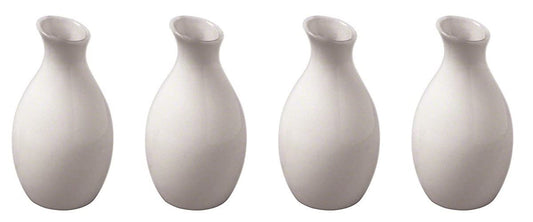 BVJGG4 3-7/8 High Ceramic Jug Vase, 4", White (Fоur Paсk)