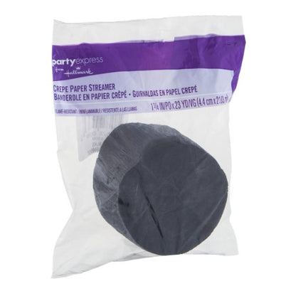 PartyExpress Crepe Paper Streamer Black