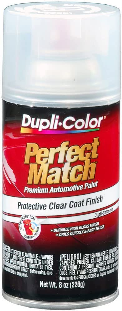 Dupli-Color Acrylic Clear Perfect Match Automotive Top Coat - 8 oz, Bundles with Prep Wipe (3 Items)