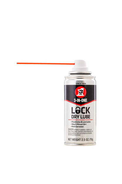 WD40 120077 3 in 1 Dry Lock Lube - 2.5 oz. Spray