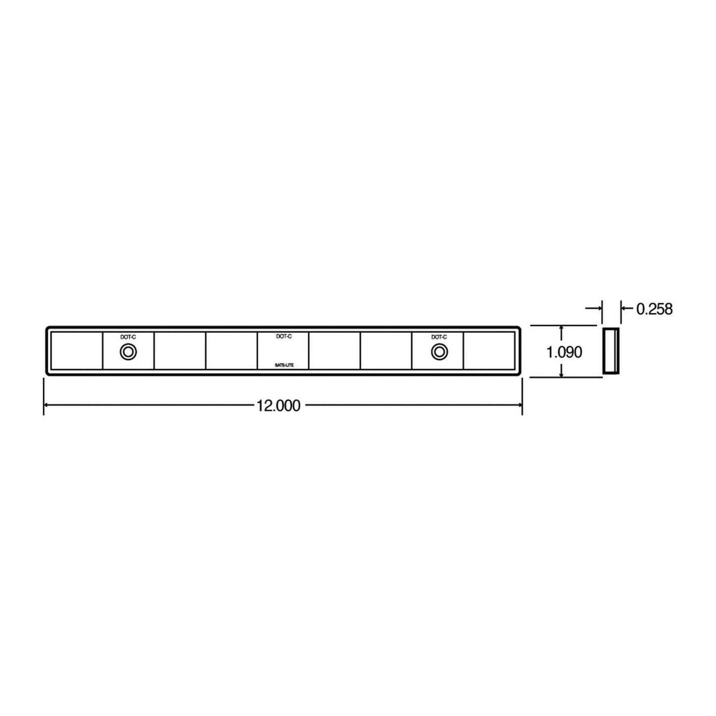 Truck-Lite 98153 Narrow Rail Reflector