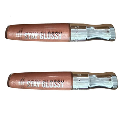 Pack of 2 Rimmel Stay Glossy 6HR Lip Gloss, Sunday Brunch # 020