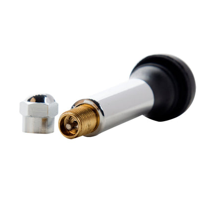 STEELMAN 96349 TR418C Snap-in Rubber Valve Stem/Chrome, Pack of 50