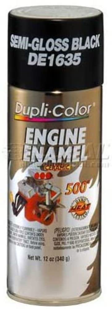 Dupli-Color Engine Enamel With Ceramic Ford Semi-Gloss Black 12 Oz. Aerosol - Lot of 6