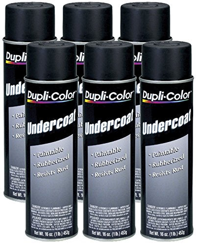 Dupli-Color UC101 Paintable Rubberized Undercoat (16 oz) - 6 Pack