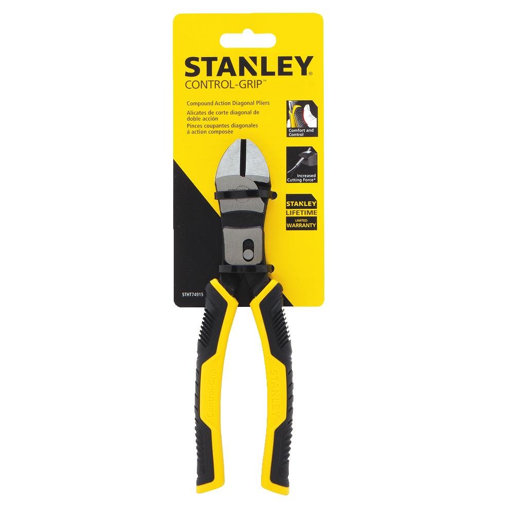 STANLEY Pliers, Control Grip, Compound Action, Diagonal Cutting (STHT74915)