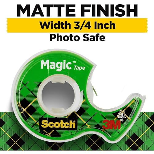 Scotch Brand Learning Resources MMM3105 Scotch Magic Tape 3/4 Inch X 300 Inches 3 ea, Translucent (55)