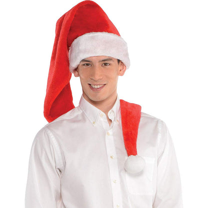 Amscan 393504 Traditional Long Plush Santa Hat, 60" x 12"